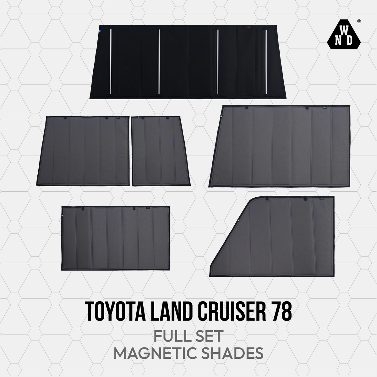 Toyota Land Cruiser LC78 Magnetic Window Shades