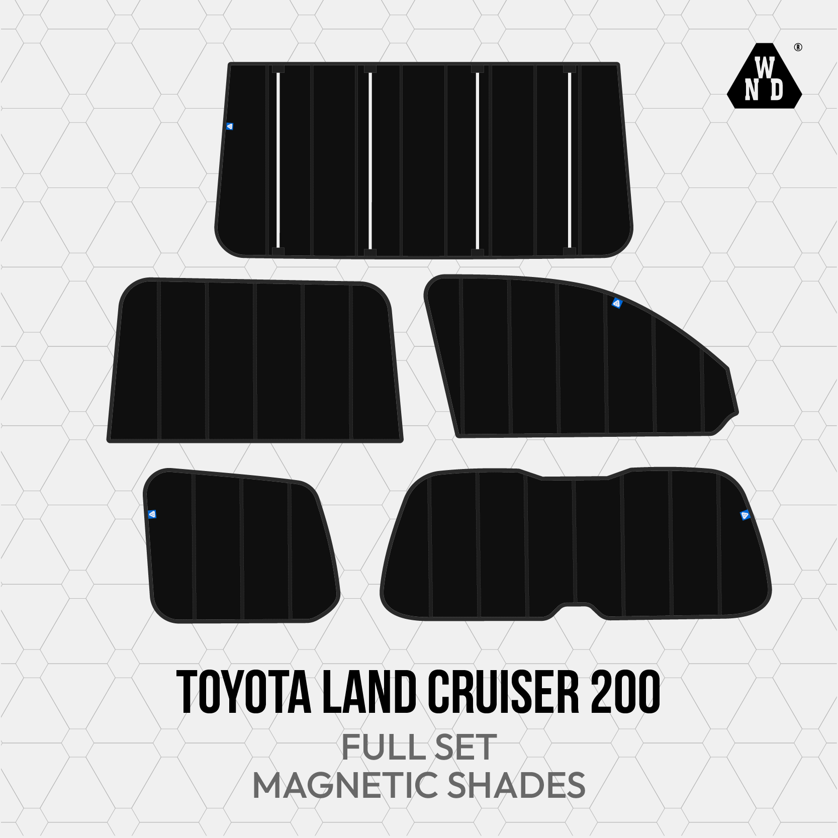 Toyota Land Cruiser LC200 Window Shades